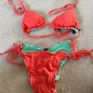 Kendall & Kylie Coral and Mint Bikini